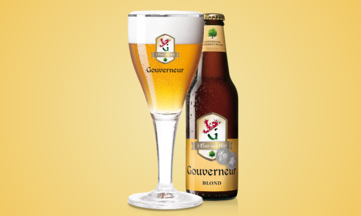 Gouverneur Blond flesje en glas Gouverneur Blond flesje en glas